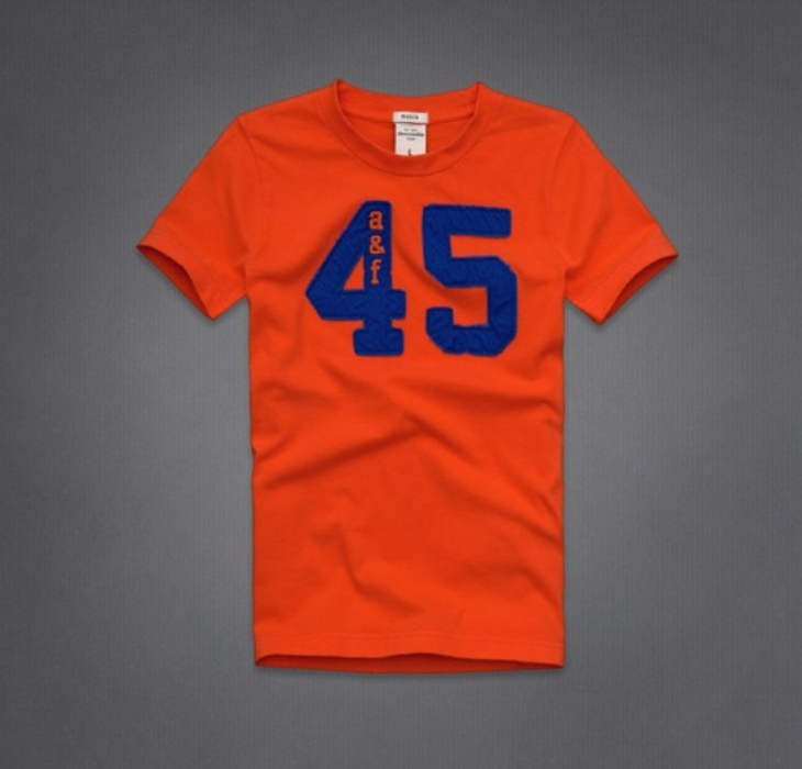 Abercrombie Fitch Hombres De Cuello Redondo Corto Remera AF5212